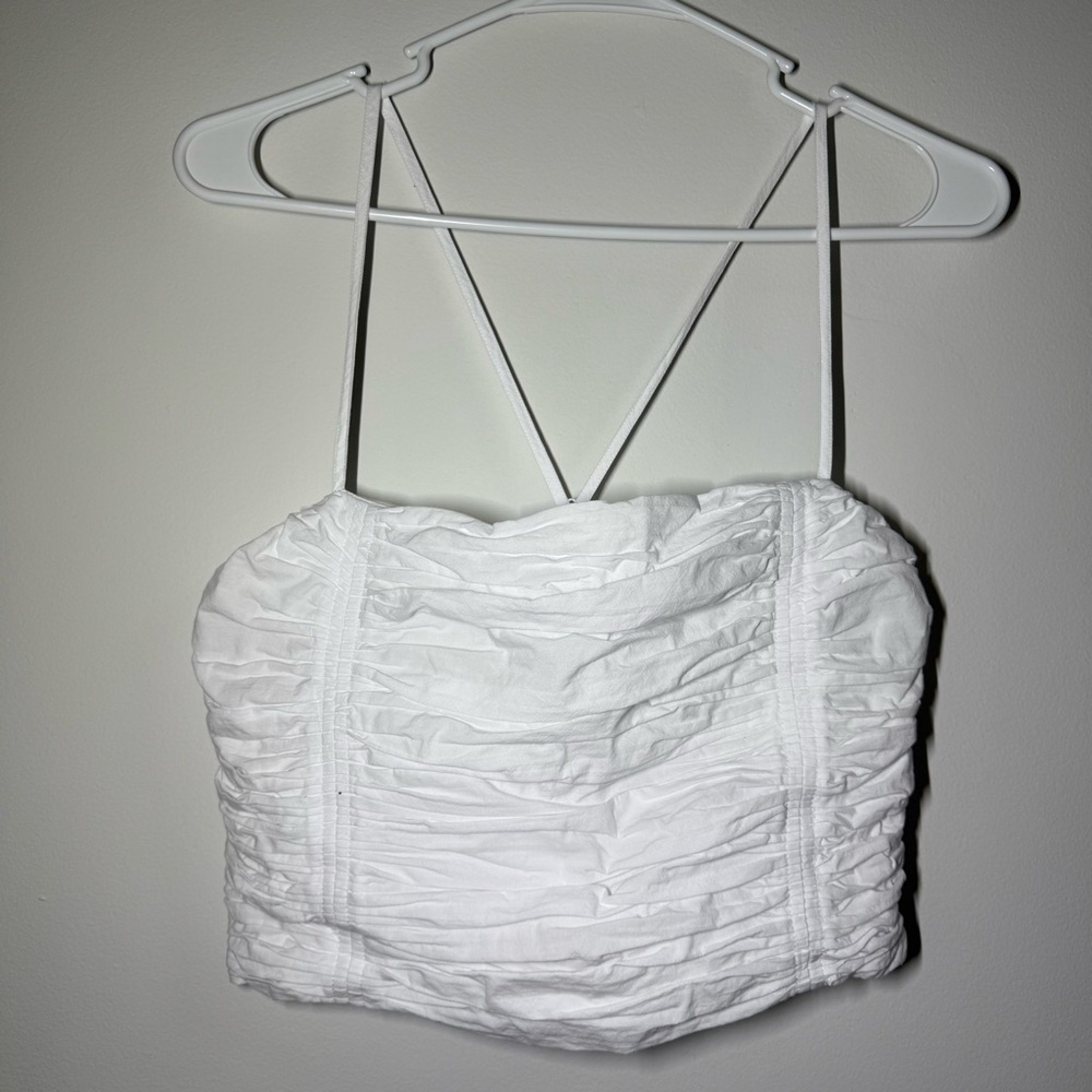MADEWELL Poplin Crop Tube Top 8 (medium)